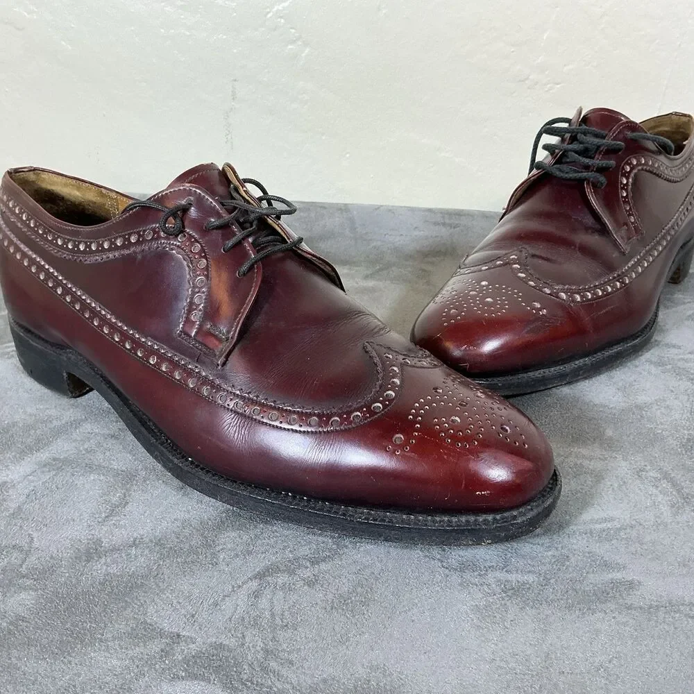 Church’s Of England 9.5 F Ox blood Calf Medallion Toe Men’s Dress Shoes 10.5 D